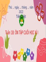 TUẦN 18 ôn tập CUỐI học kì 1