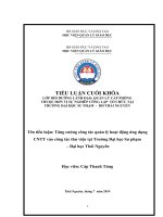 Tăng cường công tác quản lý hoạt động ứng dụng CNTT vào công tác thư viện tại Trường Đại học Sư phạm – ĐHTN