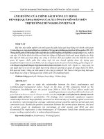 1062 ảnh hưởng của chính sách vốn lưu động đến hiệu quả hoạt động của các công ty niêm yết trên thị trường chứng khoán việt nam