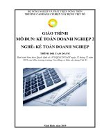 Giáo trình kế toán doanh nghiệp 2 (nghề kế toán doanh nghiệp   cao đẳng)