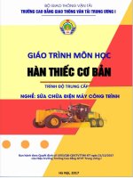 Giáo trình Hàn thiết cơ bản (Nghề Sửa chữa điện máy công trình – Trình độ trung cấp)