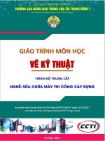 Giáo trình Vẽ kỹ thuật (Nghề Sửa chữa máy thi công xây dựng – Trình độ trung cấp)