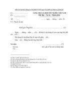 Mẫu số 01 kèm theo Thông tư số 01/2009/TT-TTCP ngày 15/12/2009                 của Thanh tra Chính phủ