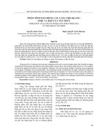 PHÂN TÍCH DAO ĐỘNG CẦU CẢNG THỌ QUANG CHỊU VA ĐẬP CỦA TÀU THỦY