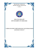 Chính sách phát triển khách du lịch nội địa trong giai đoạn covid – 19