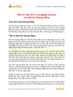 Tiểu sử cuộc đời và sự nghiệp sáng tác của nhà thơ quang dũng vndoc com