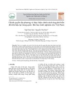 Chính quyền địa phương và thực hiện chính sách ứng phó biến đổi khí hậu tại trung quốc: Bài học kinh nghiệm cho Việt Nam