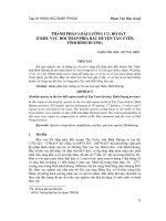 THÀNH PHẦN LOÀI LƯỠNG CƯ, BÒ SÁT Ở KHU VỰC ĐỒI THẤP PHÍA BẮC HUYỆN TÂN UYÊN, TỈNH BÌNH DƯƠNG