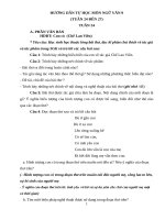 HƯỚNG DẪN TỰ HỌC MÔN NGỮ VĂN 9 (TUẦN 24 ĐẾN 27)