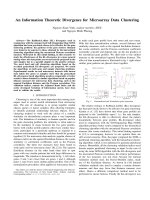 An Information Theoretic Divergence for Microarray Data Clustering