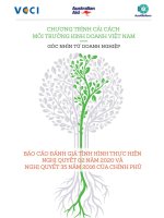 Báo cáo đánh giá tình hình thực hiện nghị quyết 02 năm 2020 và nghị quyết 35 năm 2016 của chính phủ