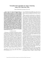 Normalized EM Algorithm for Tumor Clustering using Gene Expression Data