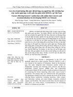 0934 các yếu tố ảnh hưởng đến mức độ hài lòng của người học đối với khóa học trực tuyến ngắn hạn và đề xuất cho phát triển MOOCs tại việt nam