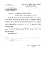 BỘ Y TẾ                                         CỘNG HOÀ XÃ HỘI CHỦ NGHĨA VIỆT NAM