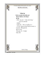 Giáo án Lĩnh vực phát triển thẩm mỹ HOẠT ĐỘNG ÂM NHẠC Đề tài: - NDC: Dạy hát: “ Chim chích bông”