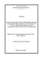 Tổ chức hoạt động trải nghiệm trong dạy học một số kiến thức chương “cảm ứng điện từ ” vật lí 11 nhằm phát triển năng lực giải quyết vấn đề và sáng tạo của học sinh 1