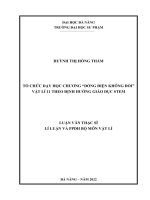 Tổ chức dạy học chương “dòng điện không đổi” vật lí 11 theo định hướng giáo dục stem