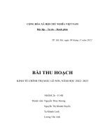 Bài thu hoạch kinh tế chính trị