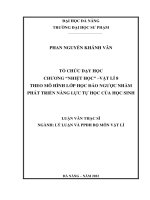 Tổ chức dạy học chương “nhiệt học” – vật lí 8 theo mô hình lớp học đảo ngược nhằm phát triển năng lực tự học của học sinh