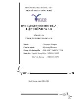 BÁO cáo kết THÚC học PHẦN lập TRÌNH WEB  đề tài xây DỰNG WEBSITE bán SÁCH