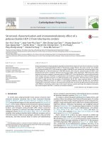 Structural characterization and immunomodulatory effect of a polysaccharide HCP-2 from Houttuynia cordata