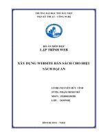 ĐỒ án môn học lập TRÌNH WEB xây DỰNG WEBSITE bán SÁCH CHO HIỆU SÁCH đại AN