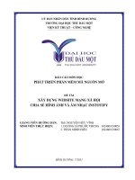 BÁO cáo môn học PHÁT TRIỂN PHẦN mềm mã NGUỒN mở đề tài xây DỰNG WEBSITE MẠNG xã hội CHIA sẻ HÌNH ẢNH và âm NHẠC INSTOTIFY