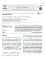 Characteristics of starch isolated from maize as a function of grain storage temperature