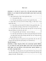 số giải pháp nâng cao nhận thức và giáo dục chủ quyền biển đảo cho sinh viên học tập tại trung tâm giáo dục quốc phòng và an ninh  đại học huế