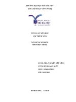 TIỂU LUẬN môn học lâp TRÌNH WEB ̣ xây DỰNG WEBSITE SHOP điện THOẠI