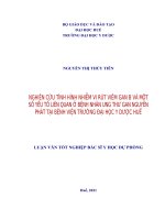 NGHIÊN cứu TÌNH HÌNH NHIỄM VI rút VIÊM GAN b và một số yếu tố LIÊN QUAN ở BỆNH NHÂN UNG THƯ GAN NGUYÊN PHÁT tại BỆNH VIỆN TRƯỜNG đại học y dược HUẾ