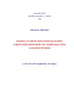 NGHIÊN cứu BỆNH THẦN KINH NGOẠI BIÊN ở BỆNH NHÂN BỆNH PHỔI tắc NGHẼN mạn TÍNH GIAI đoạn ổn ĐỊNH