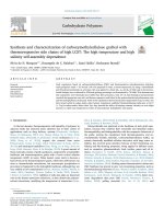 Synthesis and characterization of carboxymethylcellulose grafted with thermoresponsive side chains of high LCST: The high temperature and high salinity self-assembly dependence