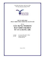ĐỒ án môn học PHÁT TRIỂN PHẦN mềm mã NGUỒN mở đề tài xây DỰNG WEBSITE bán THIẾT bị điện tử cửa HÀNG ABC