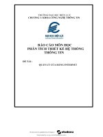 Báo cáo môn học phân tích thiết kế hệ thống thông tin quản lý cửa hàng INTERNET