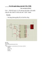 Trả lời ngân hàng câu hỏi  Vi xử lý vi điều khiển