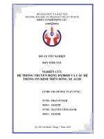 Nghiên cứu hệ thống truyền động hybrid và các hệ thống ổn định trên dòng xe audi (tt)