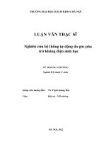 Nghiên cứu hệ thống tự động đo góc pha trở kháng điện sinh học