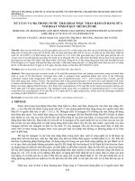 Xử lý Fe và Mn trong nước thải khai thác than hầm lò bằng sữa vôi hoạt tính ở quy mô 50 lít mẻ