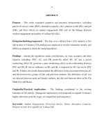 Luận án sự gắn kết của sinh viên và mối quan hệ với chất lượng cuộc sống đại học