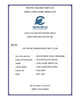 Báo cáo chuyên đề học phần phân mềm mã nguồn mở xây dāng website bán trà và àm