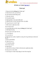 Đề kiểm tra 15 phút môn ngữ văn lớp 7: thành ngữ vndoc com