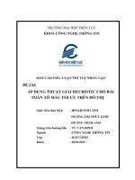 BÁO CÁO TIỂU LUẬN TRÍ TUỆ NHÂN TẠO ĐỀ TÀI: ÁP DỤNG THUẬT GIẢI HEURISTIC CHO BÀI TOÁN TÔ MÀU TỐI ƯU TRÊN ĐỒ THỊ