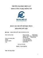 BÁO CÁO CHUYÊN ĐỀ HỌC PHẦN KHAI PHÁ DỮ LIỆU ĐỀ TÀI: KHAI PHÁ DỮ LIỆU ĐÁNH GIÁ XE