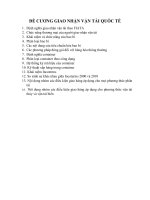 ĐỀ CƯƠNG GIAO NHẬN VẬN TẢI QUỐC TẾ