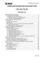 HƯỚNG DẪN SỬ DỤNG MÁY ĐO QUANG OTDR