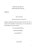 Đường lối kháng chiến chống đế quốc Mỹ xâm lược (1954 - 1965) và vận dụng bài học kinh nghiệm về tập hợp, phát huy vai trò của nhân dân vào thực tiễn chống Covid 19 ở nước ta hiê ̣ n nay