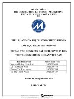 TÁC ĐỘNG của đại DỊCH COVID 19 đến THỊ TRƯỜNG CHỨNG KHOÁN VIỆT NAM