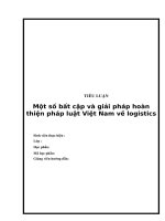 Tiểu luận hoàn thiện pháp luật việt nam về logistics
