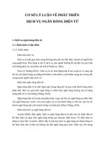 CƠ sở lý LUẬN về PHÁT TRIỂN DỊCH vụ NGÂN HÀNG điện tử